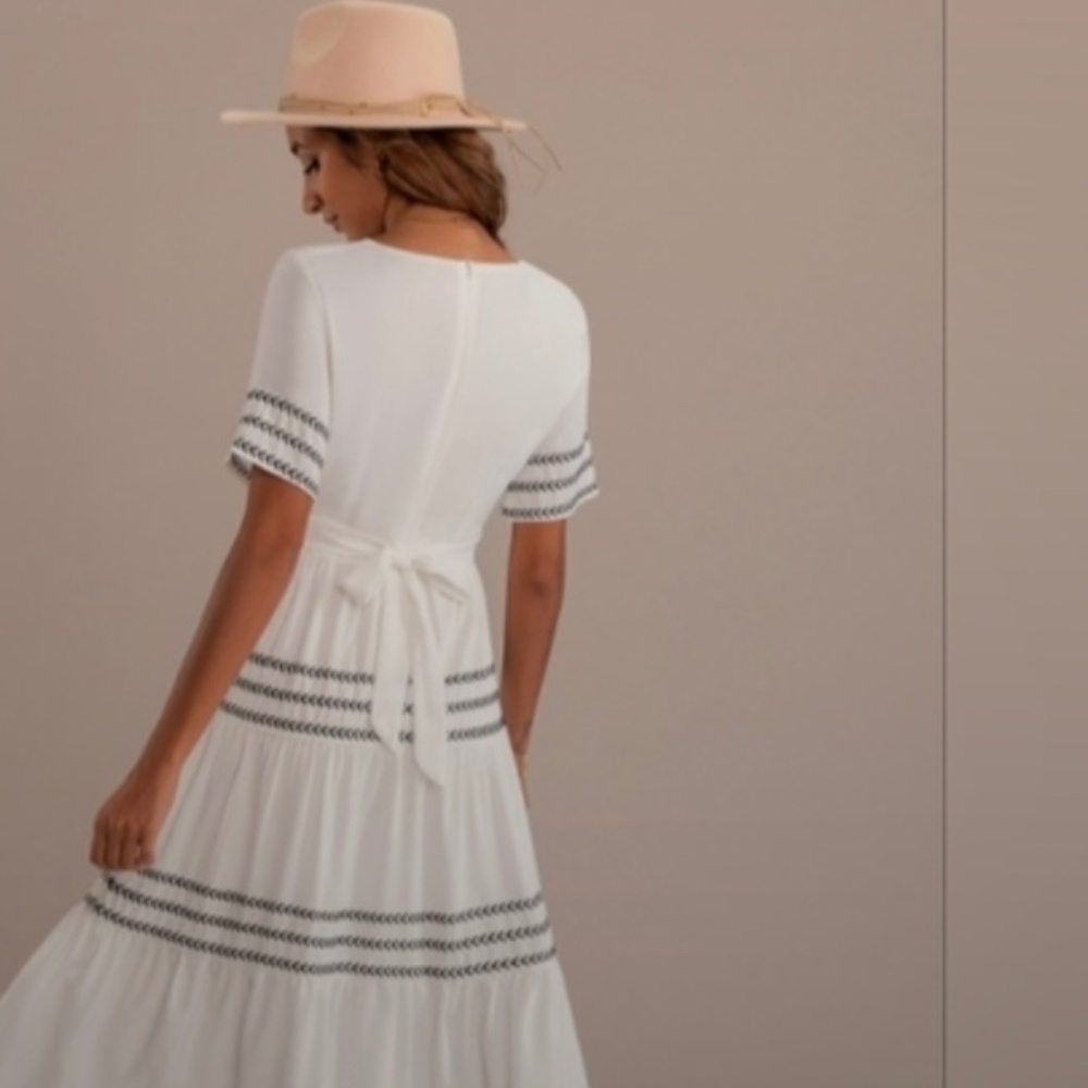 Roolee v-neck midi dress